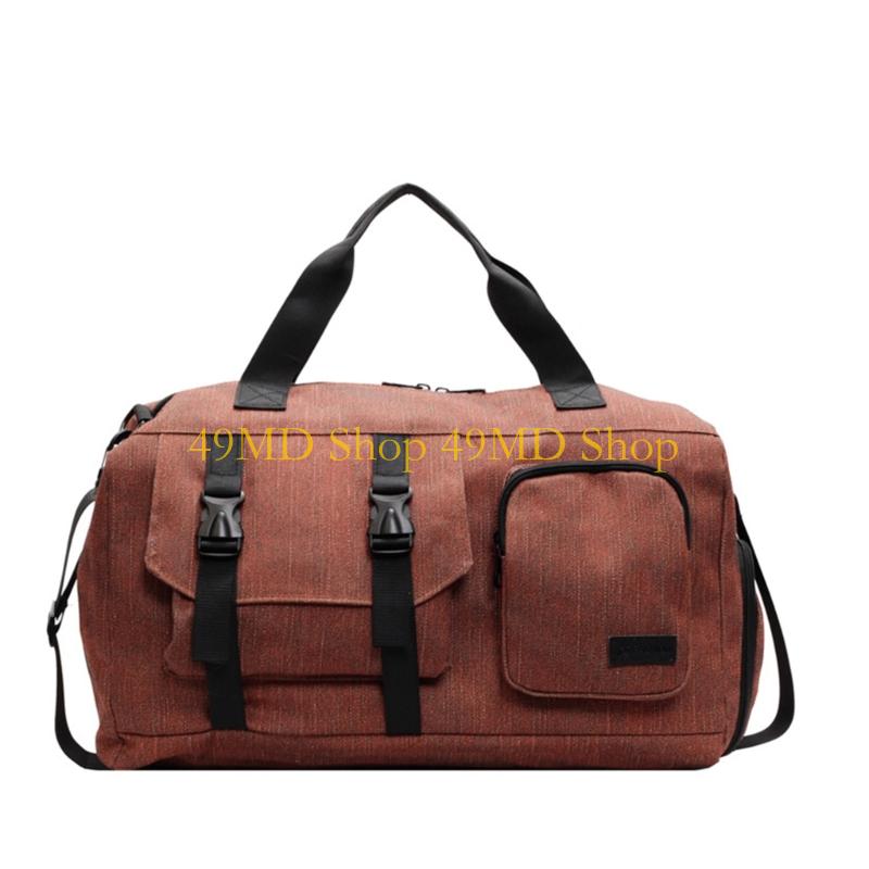 

49MD Gym Bag Large Capacity Travel Bag Simple Swimming Bag Fitness Bag with Shoe Compartment Overnight Bag Weekender Bag коричневый