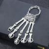 Unisex Elastic Metal Skeleton Linked Hand Chains Halloween Punk Style Bracelet Ornaments