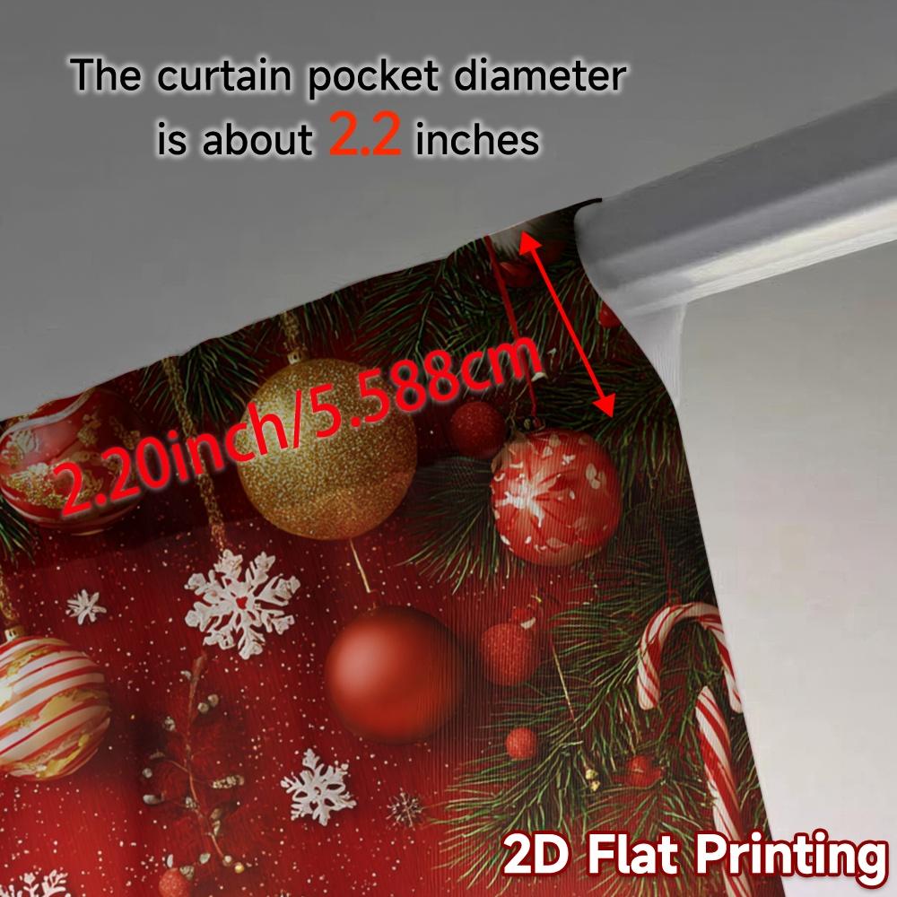 2D Flat Printing  JIT 2pcs   Curtains (Without Rod) Festive Ornaments(1) Creative Chic Curtains Polyester Curtains Decorations For
