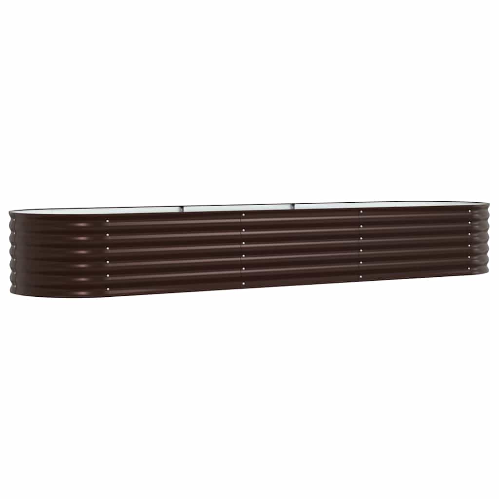 Raised Bed Brown 320 x 80 x 44 cm Steel