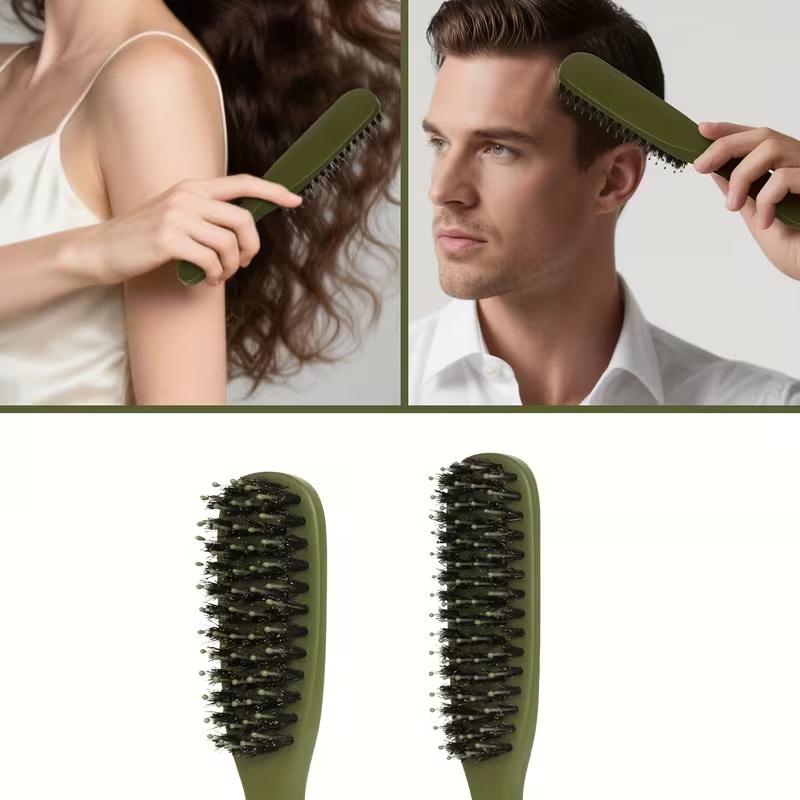 1Pcs Boar Bristle Hair Brush Travel Portable Comb Women Combs Scalp Detangler Hair Comb Salon Styling Hair Tools