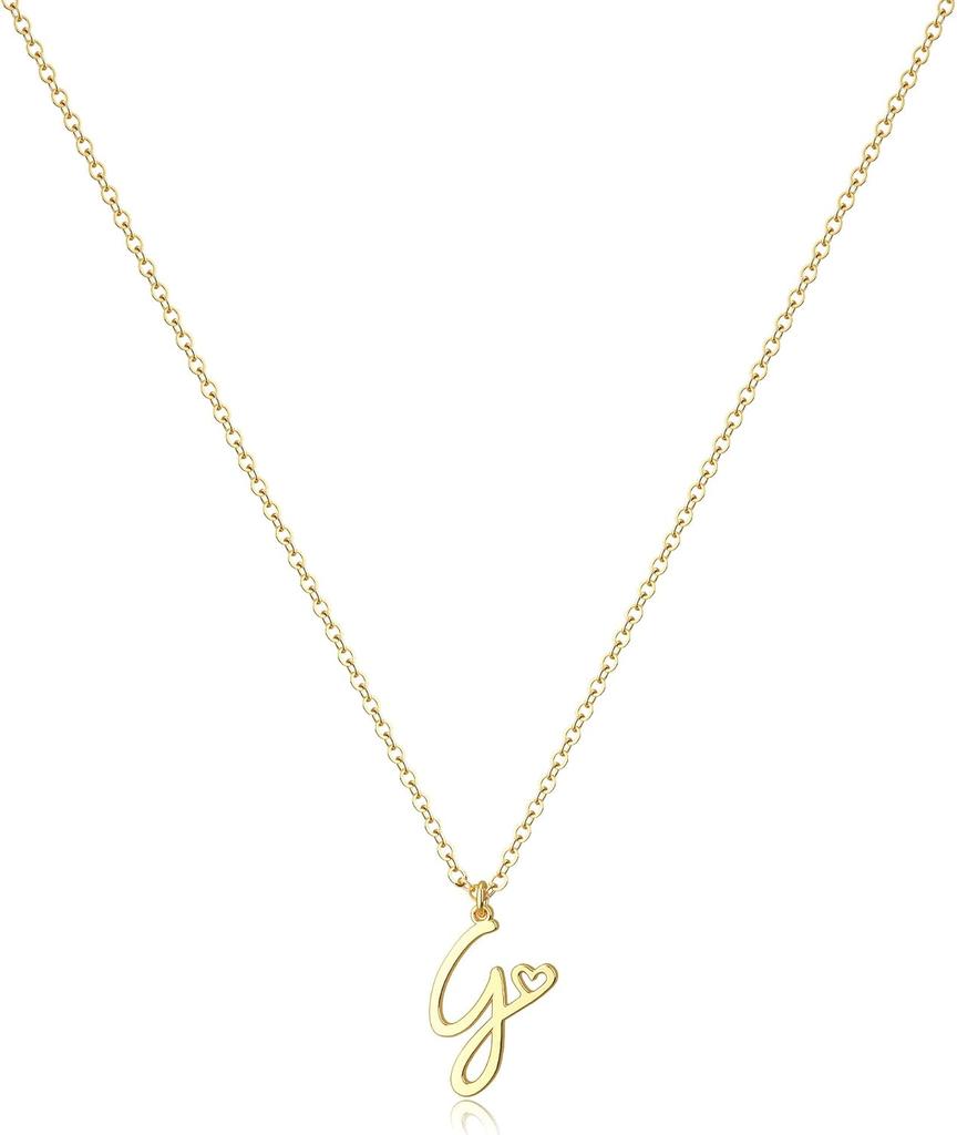 Tewiky raidės karoliai moterims - 14k paauksuoti subtilūs raidžių karoliai madingi mieli individualūs monogramos
