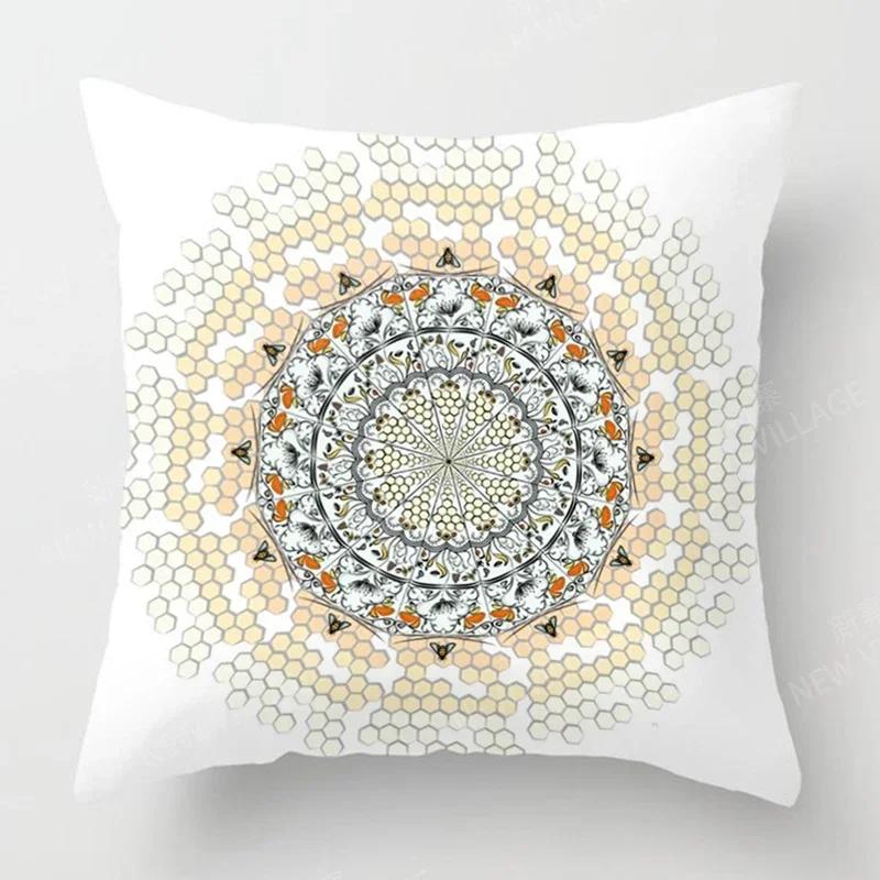 Fall Home Decor Autumn Living Room Throw Pillow Cover Sofa Boho Cushion Cover Mandala
