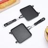 Double Sided Frying Pan Sandwich Maker Non-Stick Grilled Sandwich And Panini Maker Pan With Handle Aluminum Flip Pan Decor