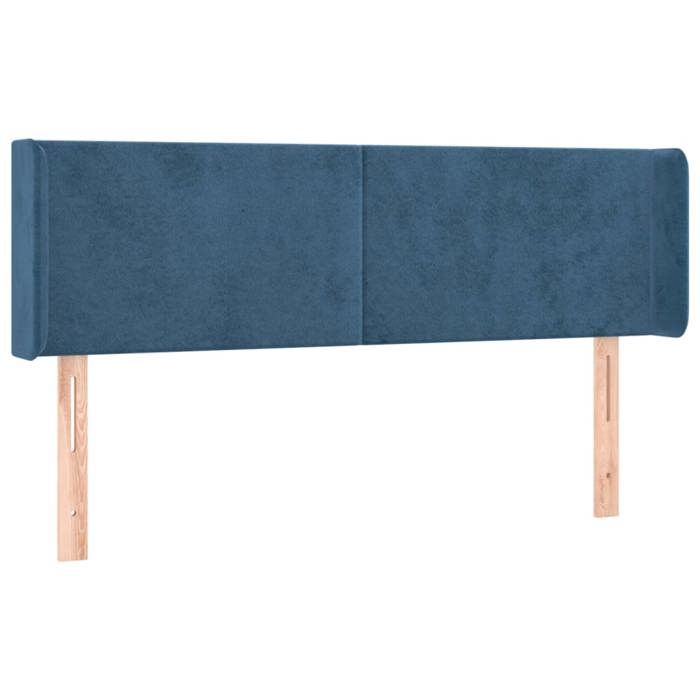VidaXL Tête de Lit à LED Meuble de Chambre à Coucher Accessoire de Lit Double Tête de Cadre de Lit Intérieur Bleu Foncé 3123008