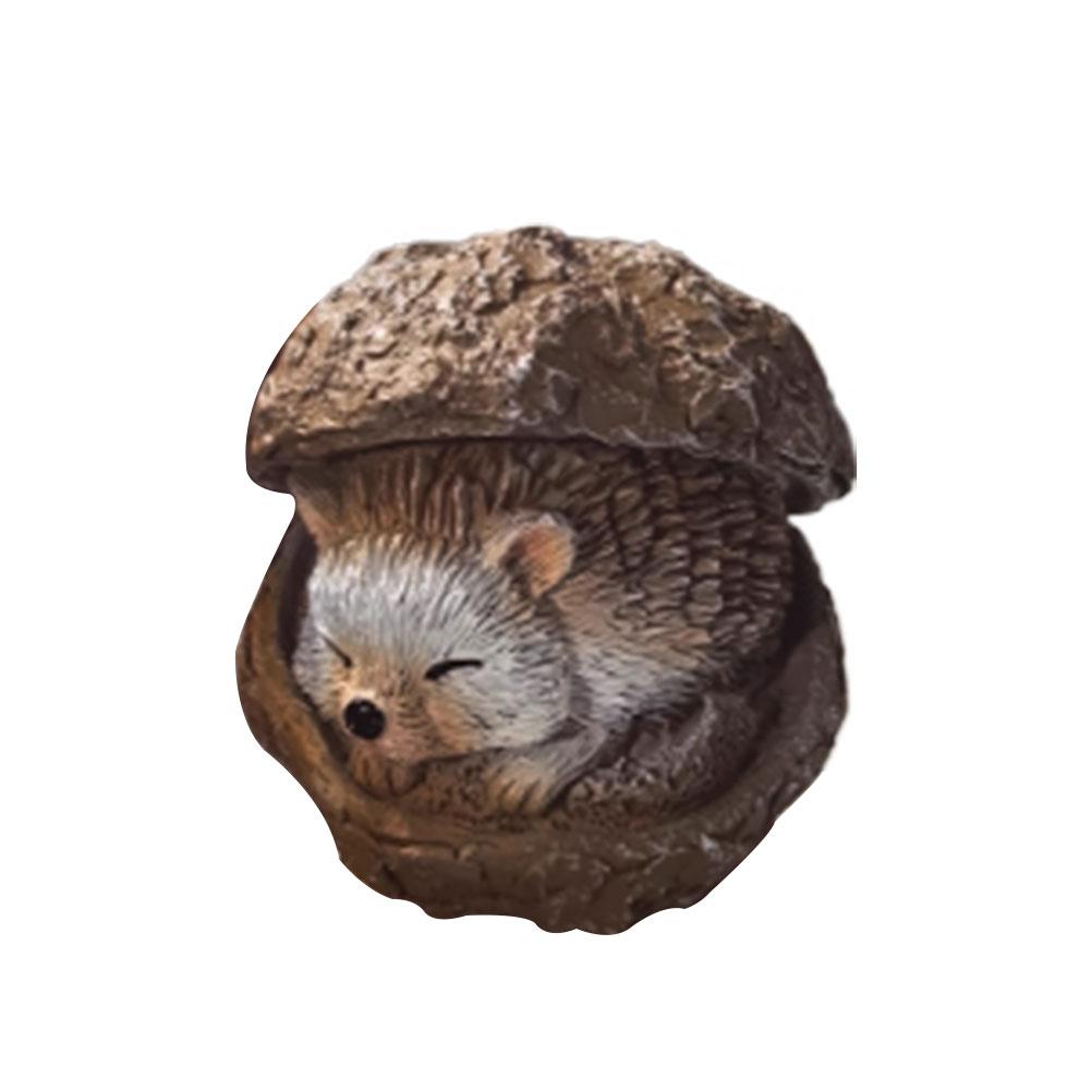 3D Resin Forest Animal In Acorn Christmas Ornament Hedgehog & Bunny Festive Hanging Decor for Home Xmas Tree Holiday Gift