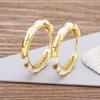 Nidin High Quality 6 Candy Colors Inlaid Zebra Stripe Pendant Earrings Enamel Oil Dripping Women's Simple French Jewelry Gifts
