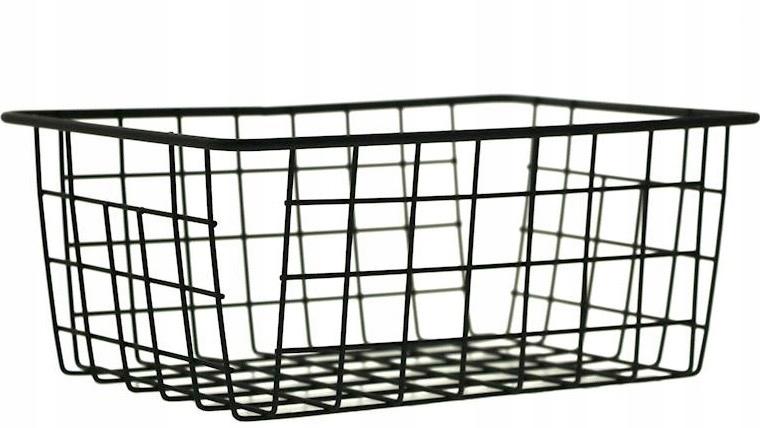 Metal Basket Organizer Black Wire For Fruits Spices Decorations