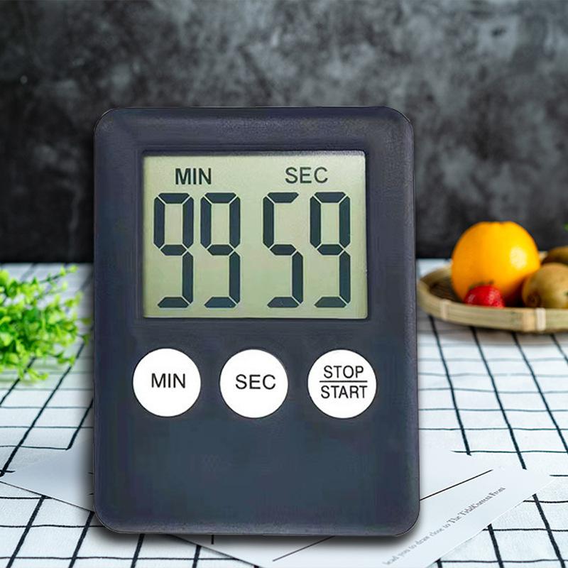 Kitchen Timer Electronic LCD Digital Screen Cooking Baking Clock Alarm Count Up Countdown Stopwatch Clocks Gadget Tool