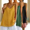Strapless Top for Casual Vacation, Lightweight Shoulder Strap, Loose Fit, Solid Color, Versatile for All Occasions, Women's Dress.