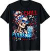Chill The Fourth Out Funny Skeleton Retro 4th Of July Women T-Shirt