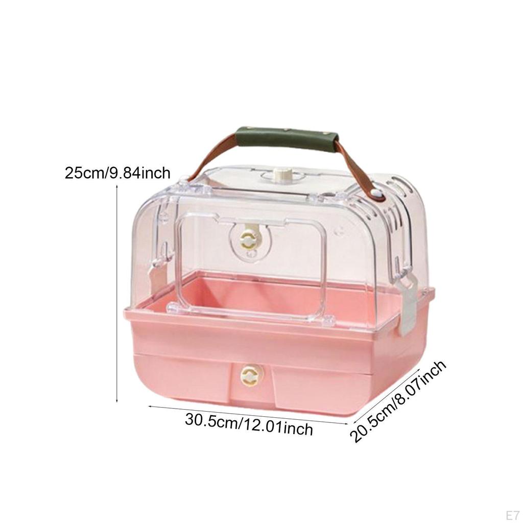 Carrier Parrot Cage Durability Pet Supplies Portable, with Handle for Cockatiel Lovebirds, Parrot,