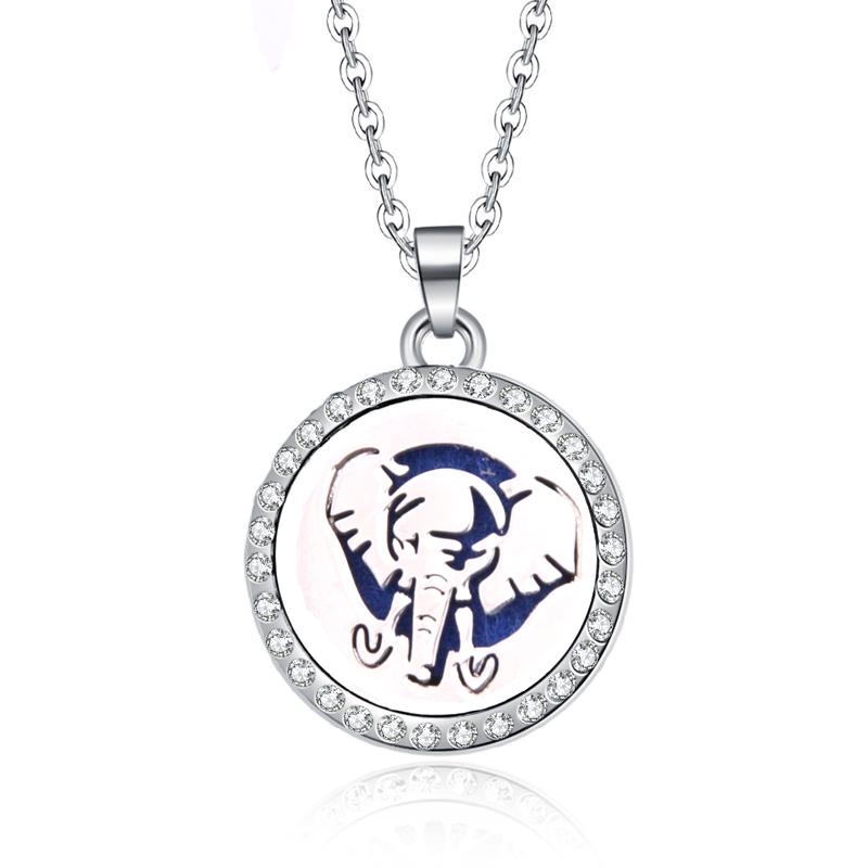 New Stainless Steel Alloy Fashion Aromatherapy Necklace Essential Oil Diffuser Perfume Locket Pendant Women Jewelry Gift