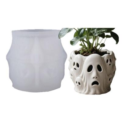 Haunted Flowerpot Silicone Molds with Smooth Surfaces Planter Silicone Molds for Concrete Crafts and Plant Displays