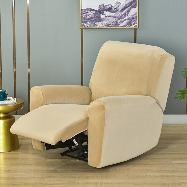 Culoare solidă, catifea moale, elastică, pentru băiat leneș, husă pentru scaune pentru scaune reclinabile, pentru acasă
