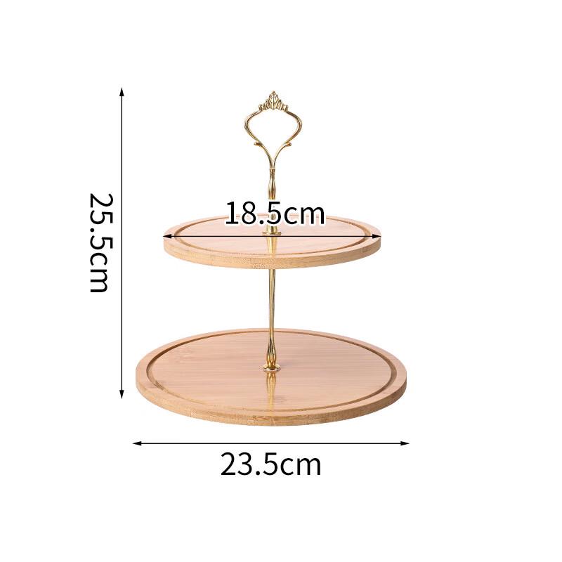 Bamboo Wood Multi-Tier Fruit and Snack Serving Tray