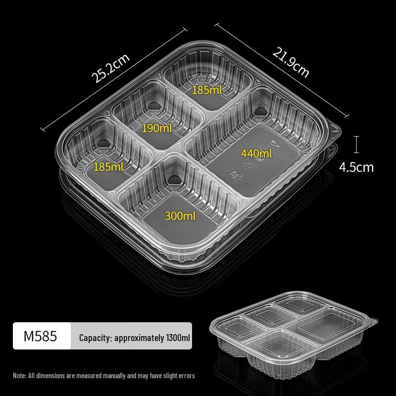 Molona Disposable Plastic Meal Prep Containers