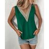 Summer Women's T-shirt Vest V-neck Sleeveless Simple Solid Color Undershirt Female Tops