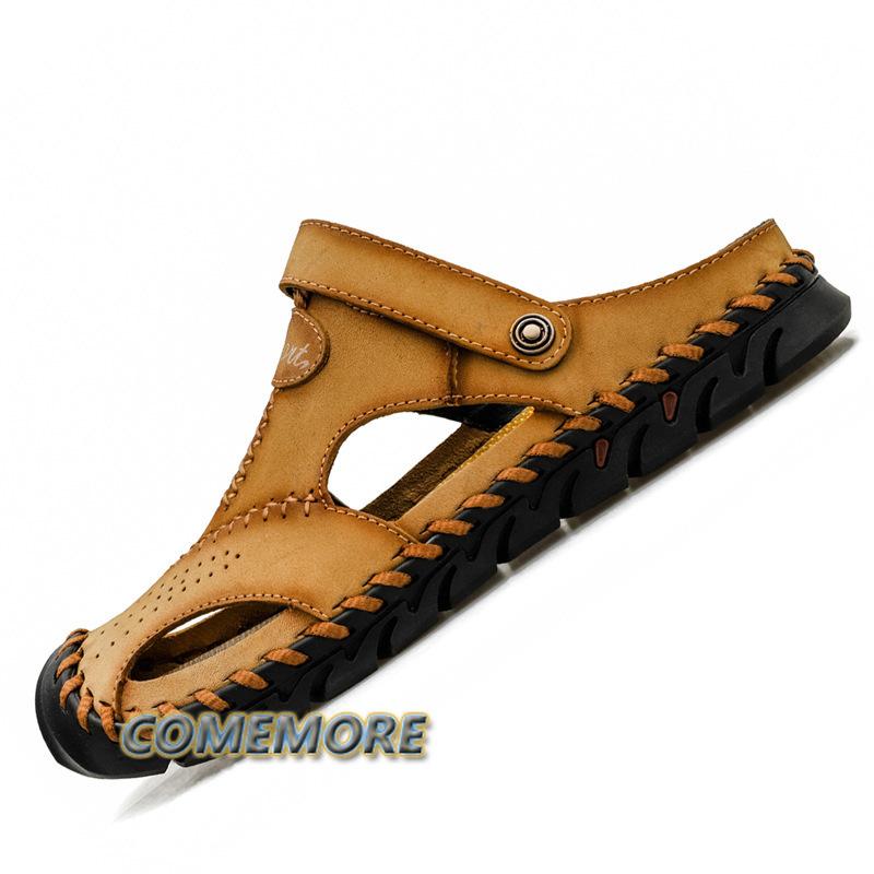 Sandals Summer Men's Leather Classic Casual Shoes Slippers Soft Sandals Men Roman Comfortable Outdoor Beach Footwear Breathable