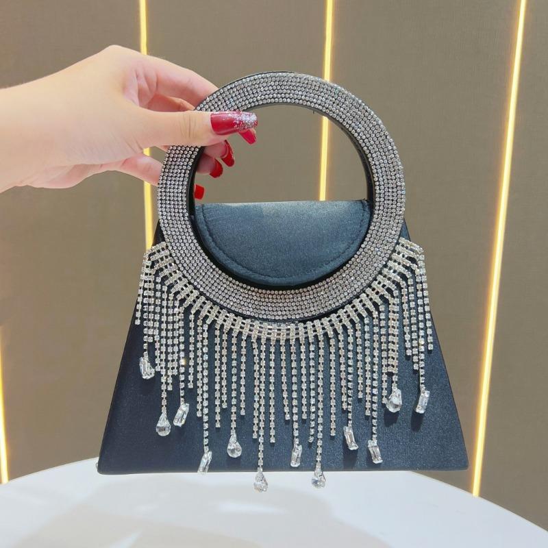 Elegant Diamond-encrusted Ladies' Evening Bag, Fashionable Crossbody Bag, High-end Clutch, Handbag