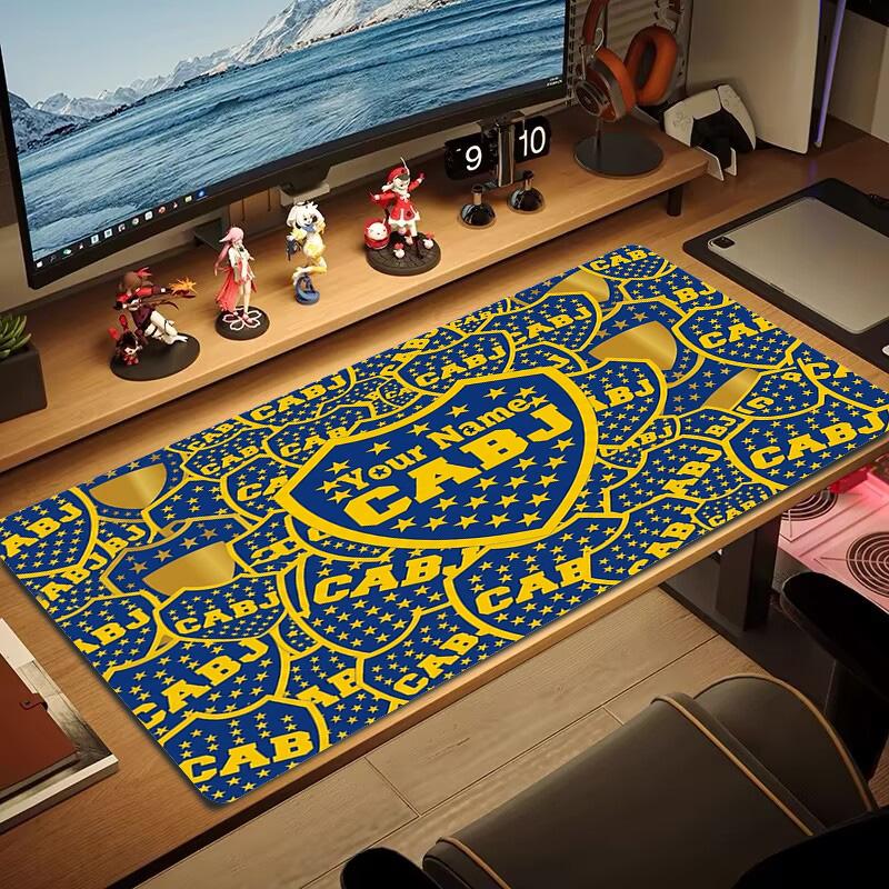 Boca Juniors Custom Name Large Size Mouse Pad Large Gaming Table Cushion Non-slip Laptop Tablet Big Mousepad XXL Mat Mini PC Playmat With Lock Edge