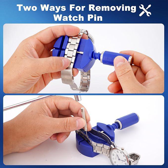 Watch Repair and Adjustment Tool Set: Includes Disassembly Tools, Large Flathead Screwdriver, and Band Removal Tools.