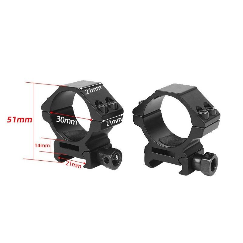 2PCS Clamps 30mm Rifle Scope Mount Picatinny Dovetail Rail Adapter Aluminum Ring with Stop Pin for Hunting Flashlight Clamp