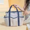 Women Mesh Beach Bag Large Capacity Multi Pockets Shoulder Tote Lightweight Waterproof Travel Storage Bag Summer Handbag
