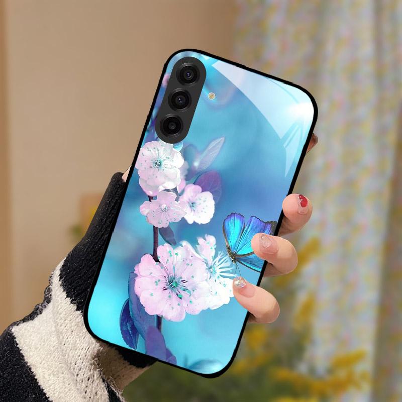 Luxus Hülle Für Samsung S25FE Gehärtetes Glas Rückseite Für Samsung Galaxy S 25 S25 FE SM-S731B Linsen Kamera Schutz Etui