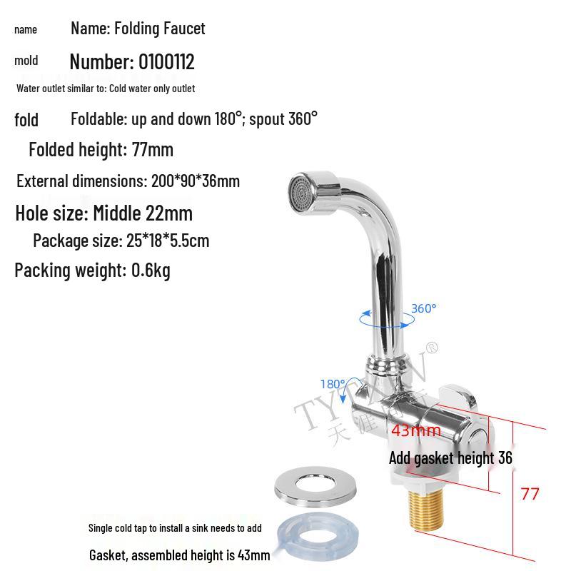Folding RV Stainless Steel Sink with Lid for Kitchen and Vegetable Washing