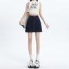 Denim A-Line Mini Skirt with Lining – Women's 2025 Summer Hip-Hugging, Anti-Exposure Design