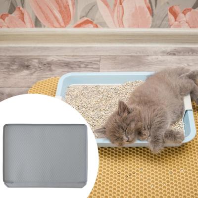 Katzenklo-Matte Auffangmatte Rutschfest mit erhöhten Rändern Robust Tragbar Leicht zu reinigen Wasserdicht
