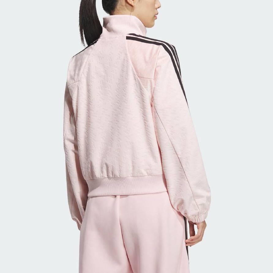 Adidas FW25 Story Velvet Logo Three Stripes Sports Casual Short Sleeve Jacket Women Jacket KC0174