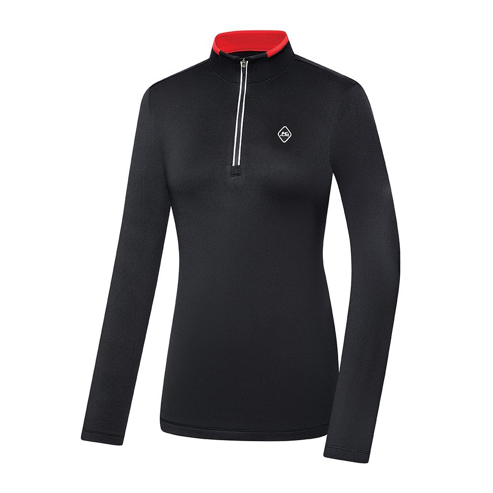 Kolon Sport Women S Sports Half-Zip T-Shirt Ethan Kst4304W Black/090