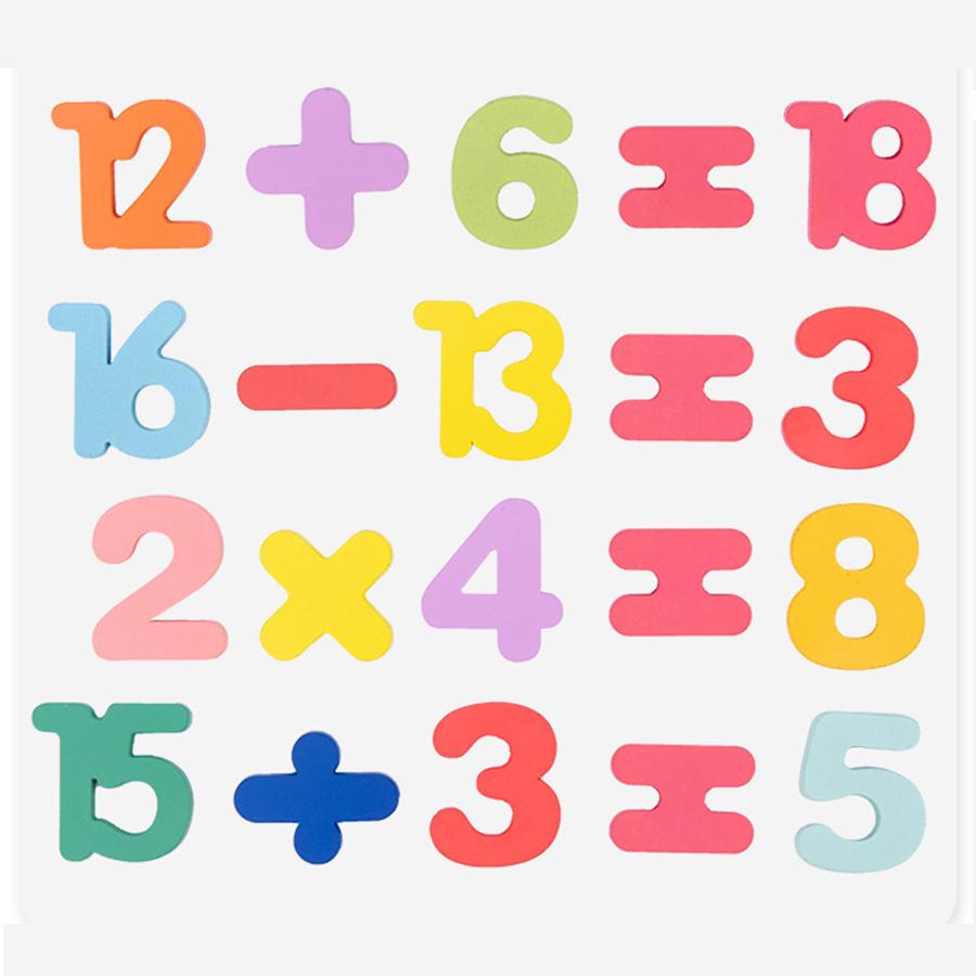 Colorful Alphabet Number Shape Matching Wooden Early Educational Toys Board 3D Puzzle Kids Montessori Preschool Children Gift