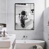 Black and White  Bathroom Decor Woman In Bathtub Print Poster Canvas Painting Wall Art for Toilet Fashion Home Decoration