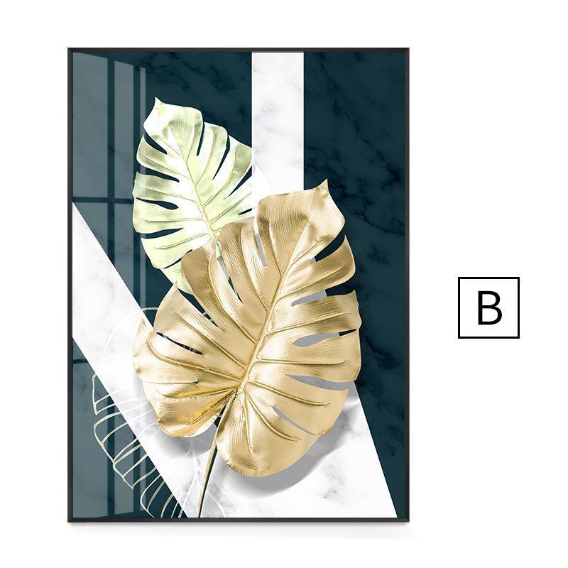 No Framed Abstract Ginkgo Gold Leaf Canvas Painting Wall Art Pictures for Living Room Bedroom Wall Home Poster