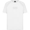 Emporio Armani Camiseta Masculina Manga Curta Raglan Bloco de Cores Estampa de Logo SS23 Tops Branco 3RPT27-PJ02Z-1100