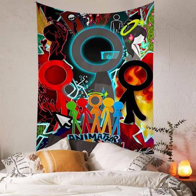 A-Alan Becker Tapestry Art Printing Japanese Wall Tapestry Anime Wall Hanging Home Decor