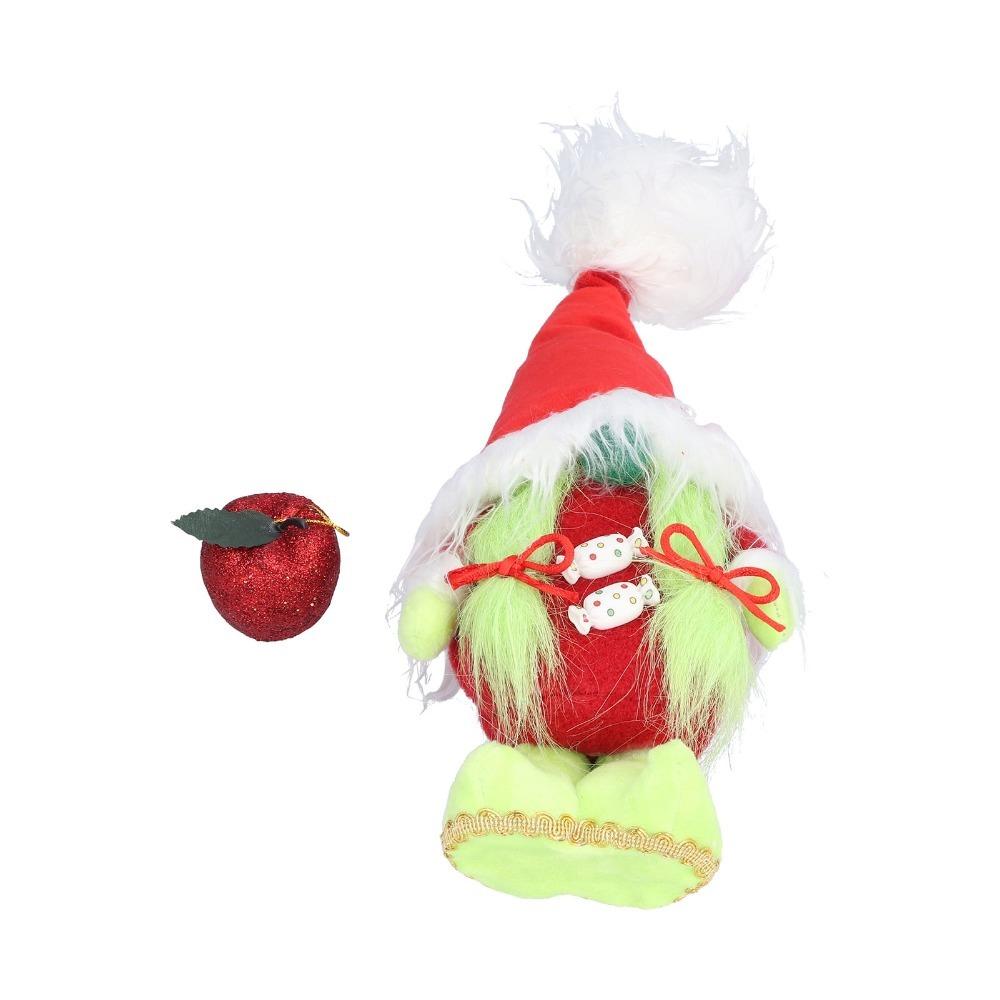 Christmas Decorations Dwarf Elf Doll Padding Cotton GreenHaired Plush Doll Festival