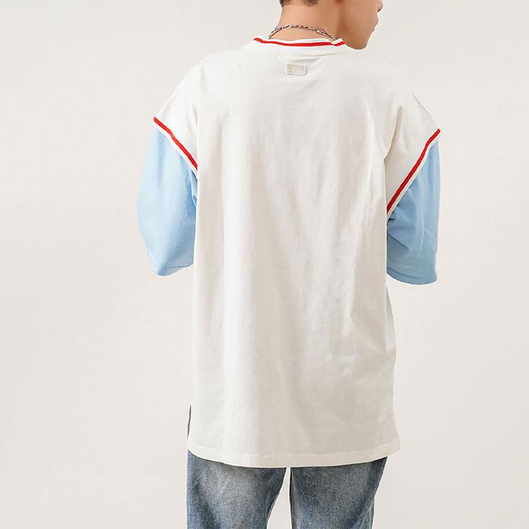 New MLB T Shirts Unisex Cream 3ATSEC823-50CRS