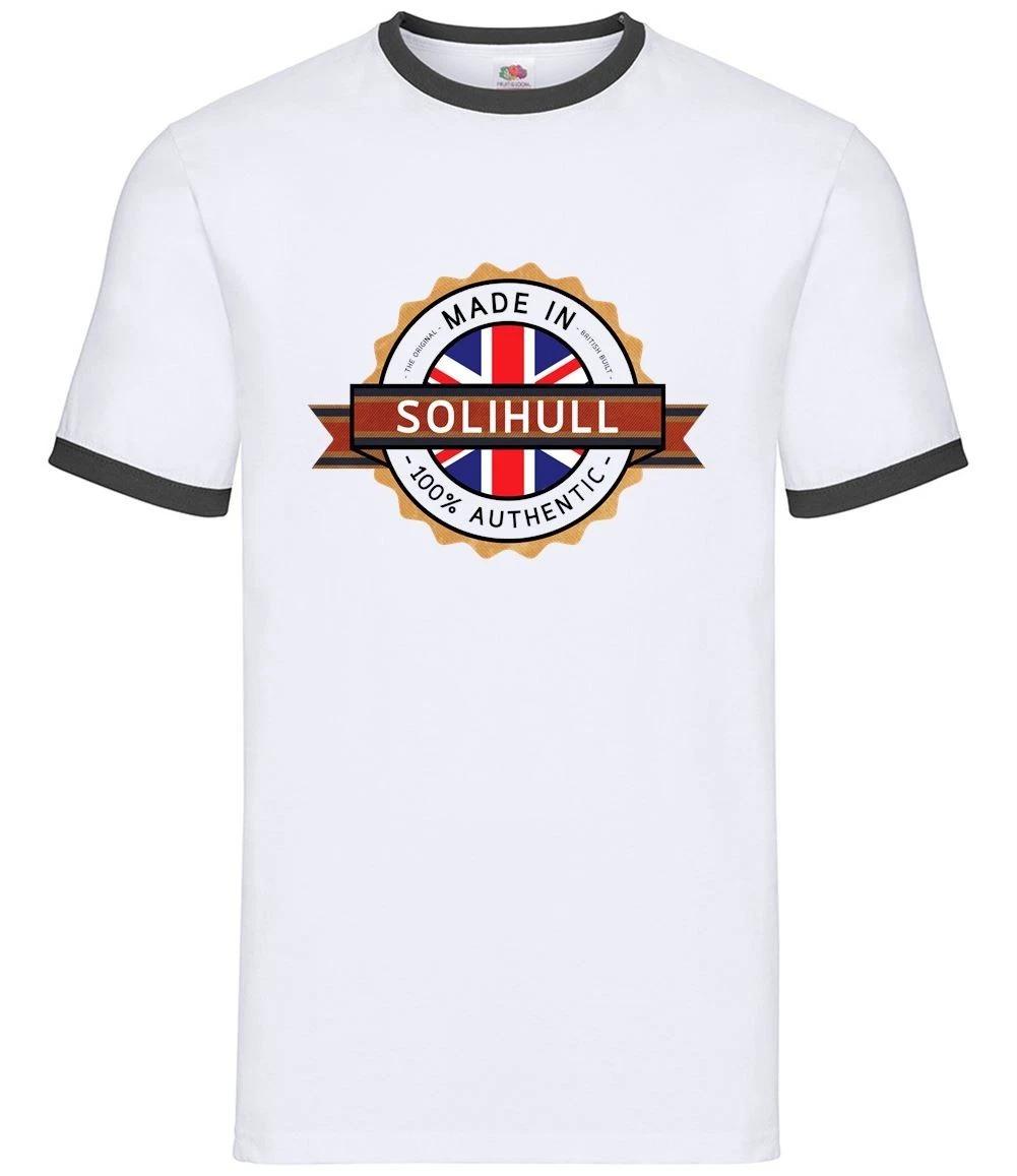 Made In Solihull - Mens Ringer - Hometown City Town Born In Warwickshire S