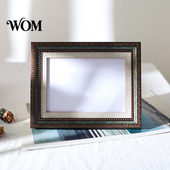 Solid Wood Composite Frame Vintage Photo Frame, Art Mat Picture for Tabletop Display Classic Studio & Wall Mount, Decorative Portrait Photos