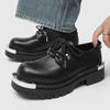 Modische schwarze Lederschuhe mit dicker Sohle Klassische und trendige Designs des Designers Outdoor-Mode Straße 38-46 Luxusschuhe Klassisch Heiß