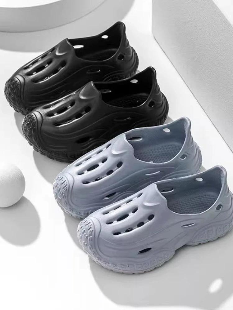 Fashion Hole Shoes Male Shoe with Platform Height Beach Luxury H Adult Number 41 Barefoot Buy New Arrival 2025 Styles Color Men's Sandal