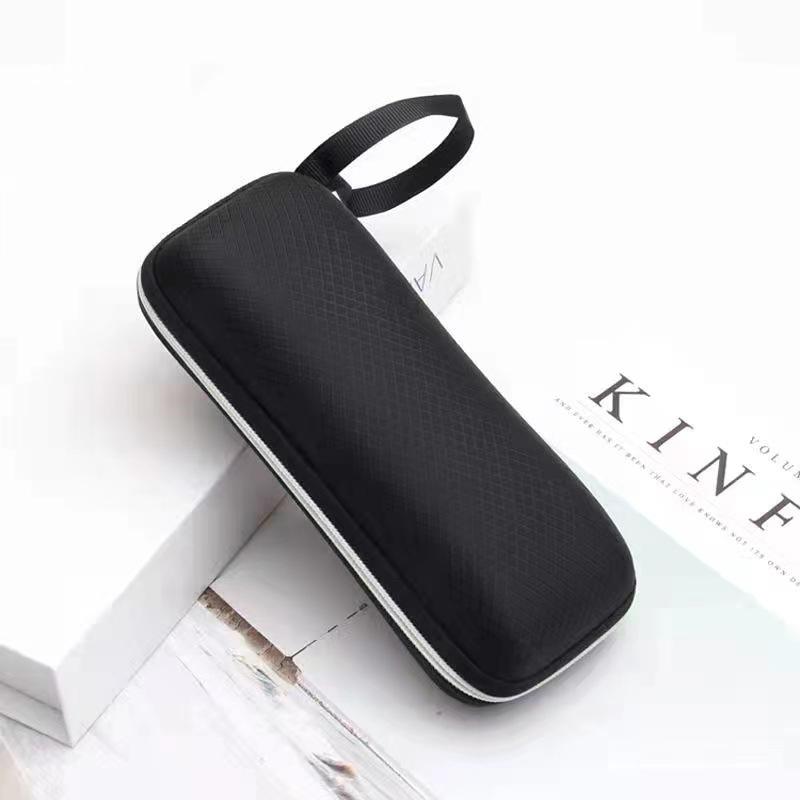 Seeking Glasses Case Eva Zipper Case, Black Honeycomb Sunglasses Case, Pressure-Resistant Square Glasses Case.