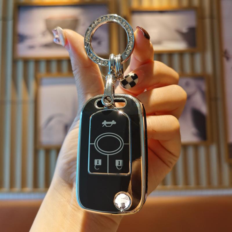 Buick Excelle Schlüsselhülle (09/11/13/15 Modelle) - Kompakte Autoschlüsseltasche mit Schnalle