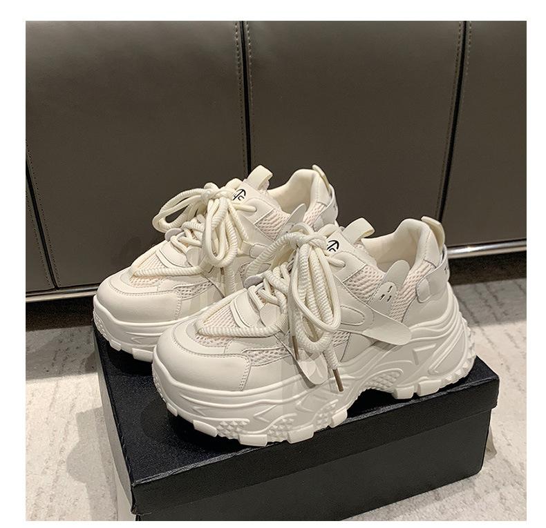 2025 New Luxury Breathable Women's Sneakers Fashion Versatile Casual Shoes Thick soled Height Increasing Sports Running Shoes