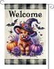 Halloween Garden Ag 12x18 Inch Double Sided, Small Burlap Yard Ag for Outdoor Holiday Home Decor-Highland Cow-3 ZZA RRM  SSL