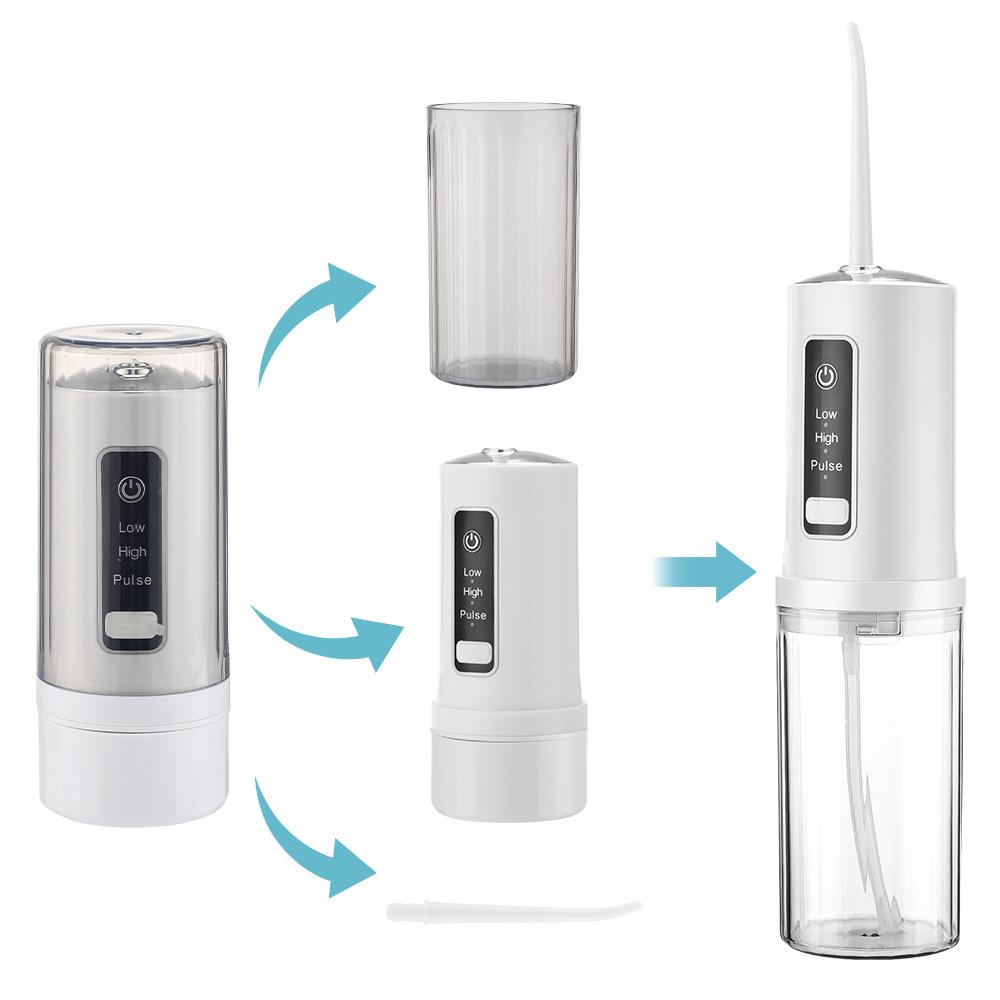 3 Speeds Mini Portable Smart Electric Tooth Cleaner Oral Irrigator Household Dental Scaler Cordless Teeth Flusher 230ML